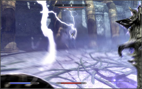 It would be good to start the battle with Orchendor with a surprise attack and unfortunately skills like the Unrelenting Force Shout won't work here, as the boss will defend against any attempts of knocking him down to the ground - The Only Cure - p. 3 - Daedric quests - The Elder Scrolls V: Skyrim - Game Guide and Walkthrough
