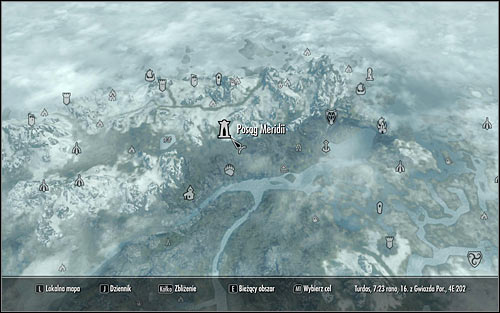 Open the world map and head to the location known as Statue to Meridia (screen above), located in the north-west part of Skyrim - The Break of Dawn - p. 1 - Daedric quests - The Elder Scrolls V: Skyrim - Game Guide and Walkthrough