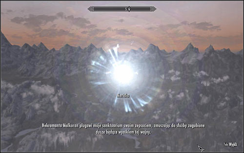 Ignore the blinding light and note that you're in the sky - The Break of Dawn - p. 1 - Daedric quests - The Elder Scrolls V: Skyrim - Game Guide and Walkthrough