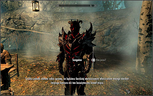 Approach Sam and speak to him to learn that he's really Sanguine, the Daedric Prince of debauchery - A Night to Remember - p. 2 - Daedric quests - The Elder Scrolls V: Skyrim - Game Guide and Walkthrough