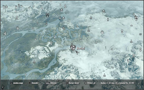 Open the world map - Pieces of the Past - p. 1 - Daedric quests - The Elder Scrolls V: Skyrim - Game Guide and Walkthrough