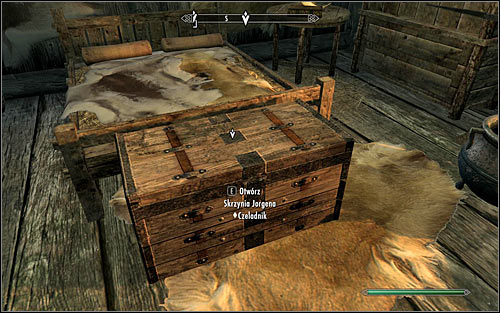 Enter the house and stand by the marked chest (screen above) - Pieces of the Past - p. 1 - Daedric quests - The Elder Scrolls V: Skyrim - Game Guide and Walkthrough