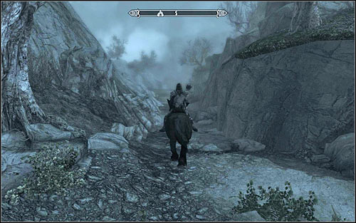 I'd recommend getting off the main track only after finding yourself more or less in a straight line from the Dead Crone Rock - Pieces of the Past - p. 2 - Daedric quests - The Elder Scrolls V: Skyrim - Game Guide and Walkthrough