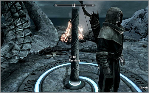 Approach the pillar (screen above) and press E to make your companion approach it as well - Boethiah's Calling - p. 1 - Daedric quests - The Elder Scrolls V: Skyrim - Game Guide and Walkthrough