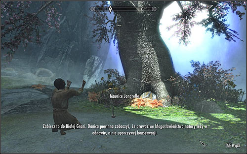 If Maurice accompanied you to the grove, you will be able to speak to him now - The Blessings of Nature - Side quests - The Elder Scrolls V: Skyrim - Game Guide and Walkthrough