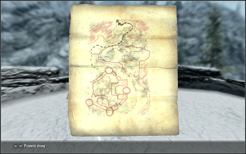 Head out of the fort, follow the path round the lake and go up the mountain - The Great Skyrim Treasure Hunt (I) - Side quests - The Elder Scrolls V: Skyrim - Game Guide and Walkthrough