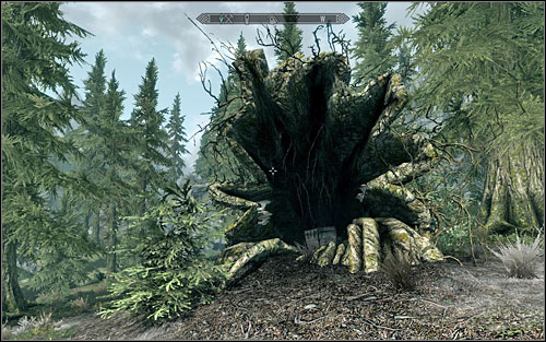 There, at the bottom of the mountains, inside a tree trunk you will find the chest (screen above) - The Great Skyrim Treasure Hunt (I) - Side quests - The Elder Scrolls V: Skyrim - Game Guide and Walkthrough