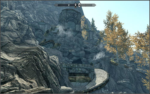 After reaching the bottom of the mountain, keep going up the slope and afterwards follow the dwarven path - Unfathomable Depths - Side quests - The Elder Scrolls V: Skyrim - Game Guide and Walkthrough