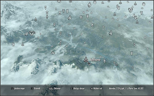 Open the world map and head to the ruins of Valthume, located in the western part of Skyrim (screen above) - Evil In Waiting - Side quests - The Elder Scrolls V: Skyrim - Game Guide and Walkthrough