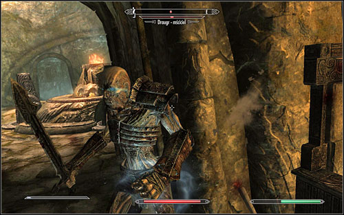 Go down the stairs and be ready to come across two Frostbite Spiders at the end of the corridor - Forbidden Legend - p. 1 - Side quests - The Elder Scrolls V: Skyrim - Game Guide and Walkthrough