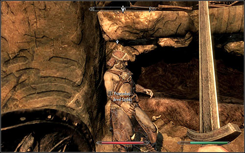 The refugee can be found in the next room, after the first fight with Draugrs - The Golden Claw - Side quests - The Elder Scrolls V: Skyrim - Game Guide and Walkthrough