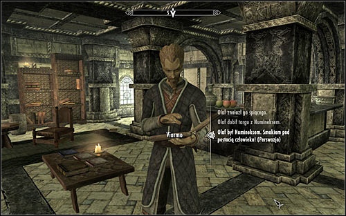 As you speak with Viarmo, it will turn out that the verse isn't complete and your hero will automatically suggest using a trick, or rather falsifying it - Tending the Flames - p. 2 - The Bards College quests - The Elder Scrolls V: Skyrim - Game Guide and Walkthrough