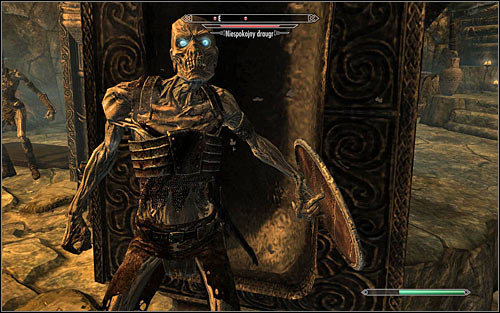 Apart form the Draugr Deathlord, two other monsters will come to life, namely a Restless Draugr (the above screen) and a Draugr Scourge - The Jagged Crown - p.2 - Imperial Legion Quests - The Elder Scrolls V: Skyrim - Game Guide and Walkthrough