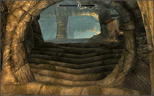 If you chose the shortcut, when you get back to the temple you'll have to interact with a bolt which will take you back to the ruins entrance (the above screen) - The Jagged Crown - p.2 - Imperial Legion Quests - The Elder Scrolls V: Skyrim - Game Guide and Walkthrough