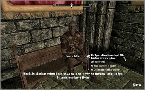 When you get to Solitude, enter Castle Dour, locate General Tullius and initiate dialogue to tell him that you have found the crown (the above screen) - The Jagged Crown - p.2 - Imperial Legion Quests - The Elder Scrolls V: Skyrim - Game Guide and Walkthrough