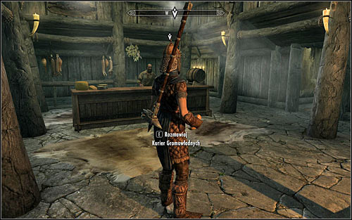 If you failed to persuade either of the innkeepers to tell you anything the courier, or you simply want to avoid bloodshed, you can stay at the inn, fast forward time and wait for the Stormcloak Courier to arrive (the above screen) - A False Front - Imperial Legion Quests - The Elder Scrolls V: Skyrim - Game Guide and Walkthrough