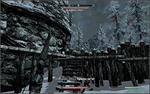 If your character prefers ranged combat, your first priority after entering the fort should be finding any stairs that lead to the surrounding walls (the above screen) - Battle for Fort Dunstad - Imperial Legion Quests - The Elder Scrolls V: Skyrim - Game Guide and Walkthrough