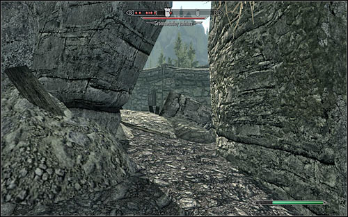 A much safer way into the fort is to go from the north to find a hole in the east part of the wall (the above screen) - The Battle for Fort Amol - Imperial Legion Quests - The Elder Scrolls V: Skyrim - Game Guide and Walkthrough