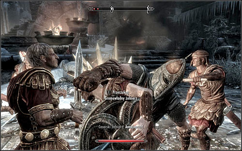 The fights begin as soon as you enter the city (the above screen) - Battle for Windhelm - Imperial Legion Quests - The Elder Scrolls V: Skyrim - Game Guide and Walkthrough