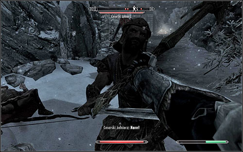 Follow the other Stormcloak soldiers until you reach the Legionnaires camp - The Jagged Crown - p.1 - Stormcloack Rebellion Quests - The Elder Scrolls V: Skyrim - Game Guide and Walkthrough