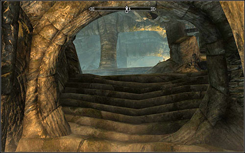 If you chose the shortcut, when you get back to the temple you'll have to interact with a bolt which will take you back to the ruins entrance (the above screen) - The Jagged Crown - p.2 - Stormcloack Rebellion Quests - The Elder Scrolls V: Skyrim - Game Guide and Walkthrough