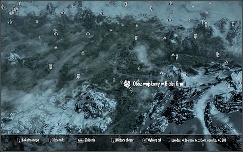 Open the world map - Battle for Whiterun - Stormcloack Rebellion Quests - The Elder Scrolls V: Skyrim - Game Guide and Walkthrough