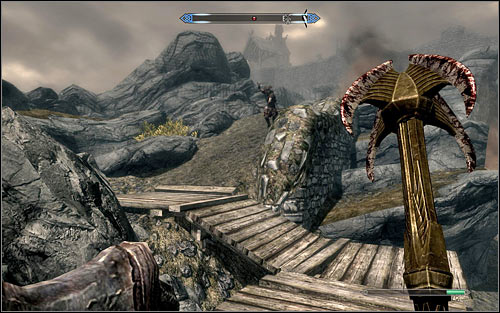 You can now focus on the main goal of the first battle, which is to open the drawbridge to the west - Battle for Whiterun - Stormcloack Rebellion Quests - The Elder Scrolls V: Skyrim - Game Guide and Walkthrough