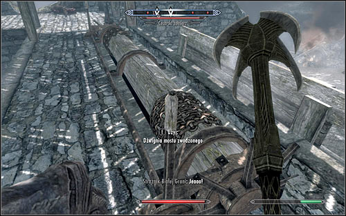 In both cases you need take into consideration the fact that enemy soldiers will be trying to stop you from getting to the drawbridge mechanism - Battle for Whiterun - Stormcloack Rebellion Quests - The Elder Scrolls V: Skyrim - Game Guide and Walkthrough