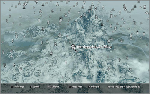 Leave the palace, open the world map and plan a journey to the Falkreath Stormcloak Camp (the above screen) - Liberation of Skyrim - p.1 - Stormcloack Rebellion Quests - The Elder Scrolls V: Skyrim - Game Guide and Walkthrough