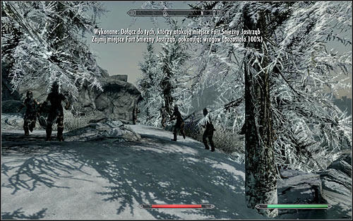 Luckily, you don't have to climb anywhere to get to your allies - Battle for Fort Snowhawk - Stormcloack Rebellion Quests - The Elder Scrolls V: Skyrim - Game Guide and Walkthrough