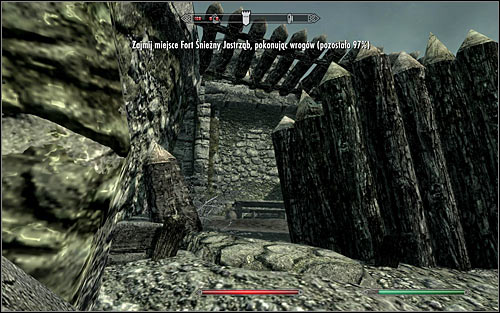 If you don't want to break through the main gate, you can use other easily accessible entrances - Battle for Fort Snowhawk - Stormcloack Rebellion Quests - The Elder Scrolls V: Skyrim - Game Guide and Walkthrough