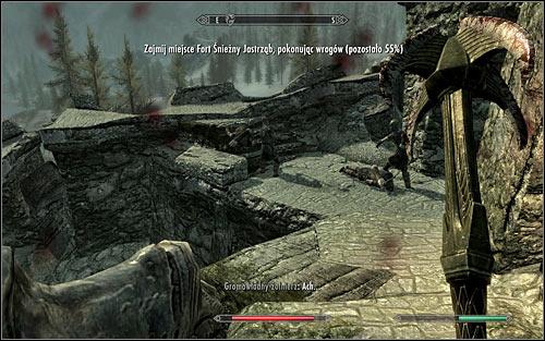 I don't recommend ignoring foes on the walls (the above screen) - Battle for Fort Snowhawk - Stormcloack Rebellion Quests - The Elder Scrolls V: Skyrim - Game Guide and Walkthrough