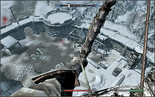 If your character prefers attacking foes from a distance, try to sneak into the fort and find a good spot to shoot at them - The Battle for fort Hraggstad - Stormcloack Rebellion Quests - The Elder Scrolls V: Skyrim - Game Guide and Walkthrough