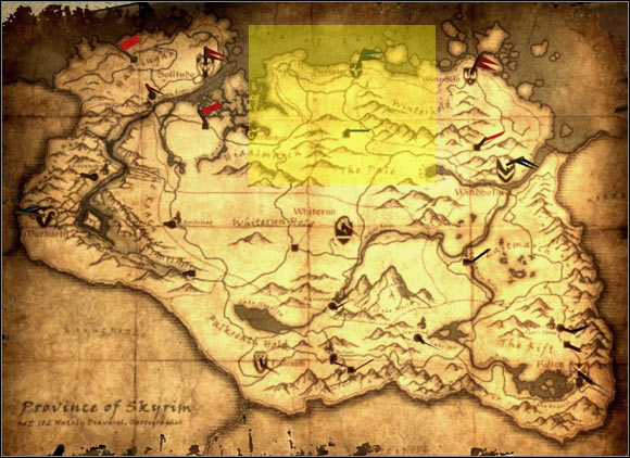 1 - [2] North of Skyrim - p.1 - World maps - The Elder Scrolls V: Skyrim - Game Guide and Walkthrough