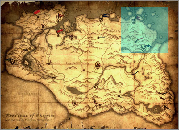 1 - [3] North-east of Skyrim - p.1 - World maps - The Elder Scrolls V: Skyrim - Game Guide and Walkthrough