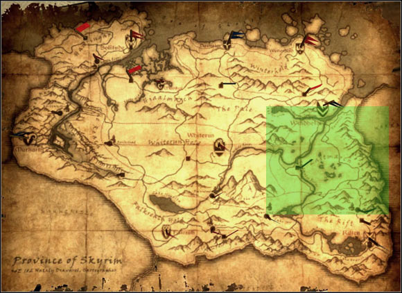 1 - [4] East of Skyrim - p.1 - World maps - The Elder Scrolls V: Skyrim - Game Guide and Walkthrough