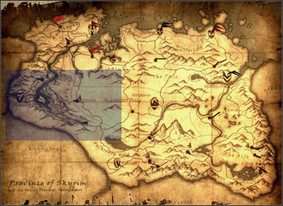 1 - [6] West of Skyrim - p.1 - World maps - The Elder Scrolls V: Skyrim - Game Guide and Walkthrough