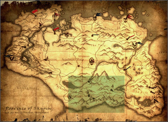 1 - [8] South of Skyrim - p.1 - World maps - The Elder Scrolls V: Skyrim - Game Guide and Walkthrough