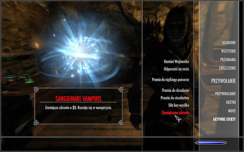 You will know that you're on a right path to becoming a vampire when the game will inform you in the top left corner of the screen about catching a disease named Sanguinare Vampiris - Vampirism - Hints - The Elder Scrolls V: Skyrim - Game Guide and Walkthrough