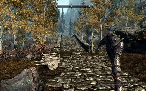 In order to reach it, head right after getting out of the city and you will reach a rocky path - Join the Dawnguard - Beginning - The Elder Scrolls V: Skyrim - Dawnguard - Game Guide and Walkthrough