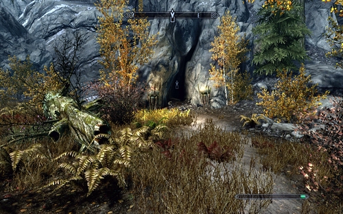 Eventually you should note a canyon entrance there (Dayspring Canyon) - Join the Dawnguard - Beginning - The Elder Scrolls V: Skyrim - Dawnguard - Game Guide and Walkthrough