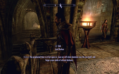 After completing the previous task, go speak with Lord Harkon - Prophet - Vampire Lord path - The Elder Scrolls V: Skyrim - Dawnguard - Game Guide and Walkthrough