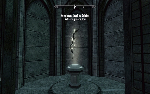 After the fight, speak to Gelebor and pick up the bow from the shrine - Touching The Sky - p. 4 - Vampire Lord path - The Elder Scrolls V: Skyrim - Dawnguard - Game Guide and Walkthrough