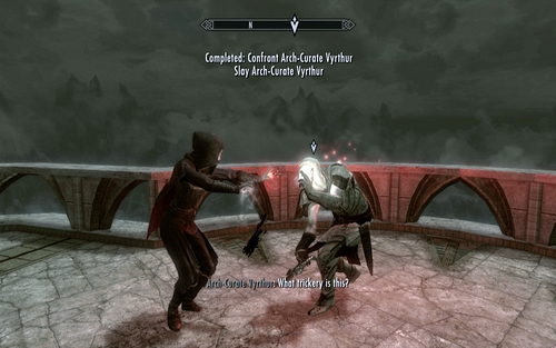 After you defeat them all, the ceiling will start falling down and the enemy will summon a Frost Atronach - Touching The Sky - p. 4 - Vampire Lord path - The Elder Scrolls V: Skyrim - Dawnguard - Game Guide and Walkthrough