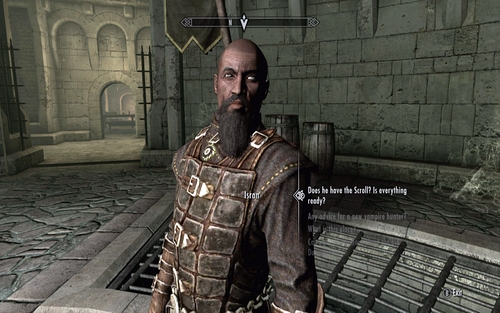 After giving a report to Isran, tell the saved man to read the scroll - Prophet - Dawnguard path - The Elder Scrolls V: Skyrim - Dawnguard - Game Guide and Walkthrough
