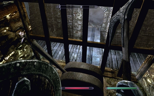 Keep going forward while fighting the enemies you come across and you will reach another lever - Chasing Echoes - p. 1 - Dawnguard path - The Elder Scrolls V: Skyrim - Dawnguard - Game Guide and Walkthrough