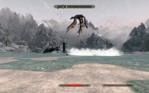 Turn north at the top and go through a big frozen lake - Touching The Sky - p. 2 - Dawnguard path - The Elder Scrolls V: Skyrim - Dawnguard - Game Guide and Walkthrough