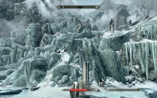 There you will find a path that will take you up - Touching The Sky - p. 2 - Dawnguard path - The Elder Scrolls V: Skyrim - Dawnguard - Game Guide and Walkthrough