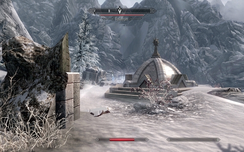 After drawing water from the fourth shrine, follow the mountain road to the north - Touching The Sky - p. 2 - Dawnguard path - The Elder Scrolls V: Skyrim - Dawnguard - Game Guide and Walkthrough