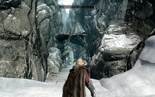 At the end of the gorge there's a high-placed village - Touching The Sky - p. 3 - Dawnguard path - The Elder Scrolls V: Skyrim - Dawnguard - Game Guide and Walkthrough